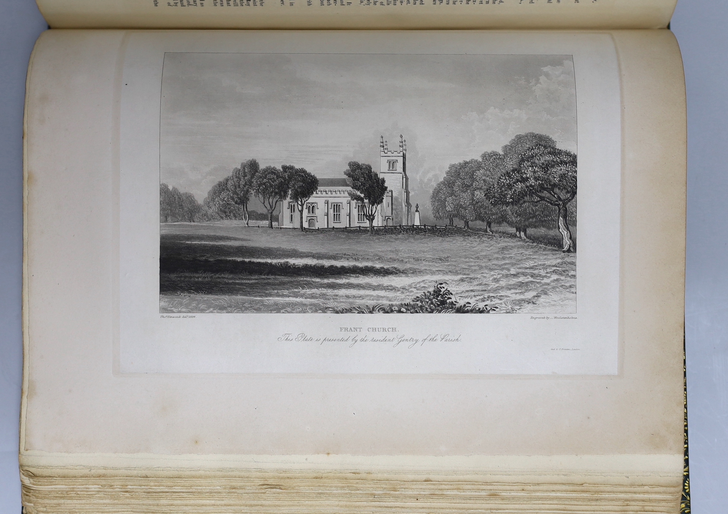 SUSSEX - Horsfield, Rev. Thomas Walker - The History, Antiquities, and Topography of the County of Sussex, 1st edition, 2 vols, 4to, with frontis portrait of the Rt. Hon. Henry Nevell, 2 folding maps (both repaired on re